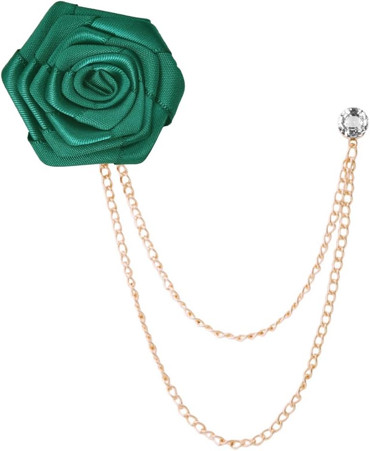 Rose Flower Brooch Pin Wedding Brooches for Men