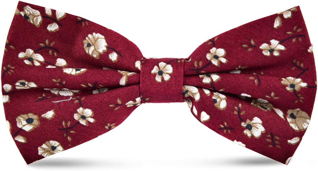 Men's Cotton Bowties Printed Floral Neck Bow Tie