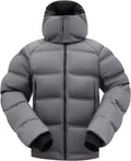 Men's Thickened Down Jacket Super Warm Winter Puffer Jacket Snow Coat with Detachable Hood Waterproof Windproof