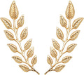 Gentlemen Suit Gold Brooches Simple Elegant 1 Pair Elegant Wheat Leaf Suit Clip Collar Pin Brooch Unisex