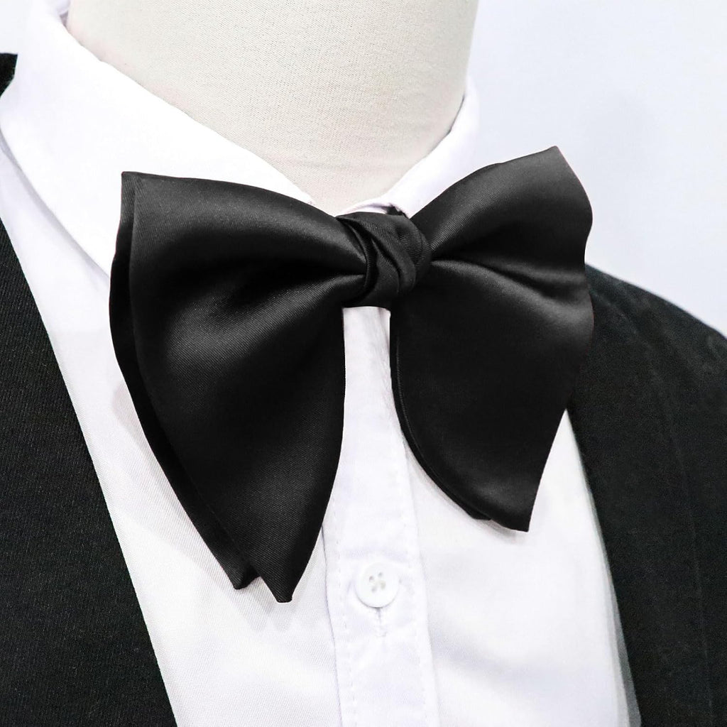 Mens Bow Tie Pre Tied Oversized Bow Ties for Men Satin Bowties for Tuxedo Wedding Party Banquet
