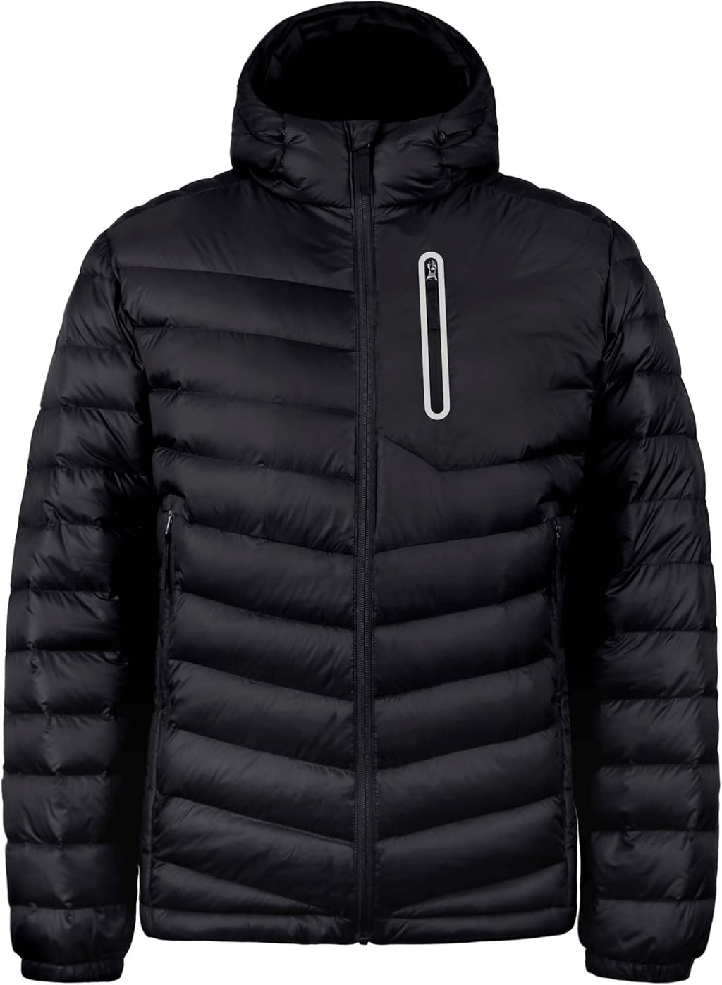 Men's Down Jacket Hooded Packable Down Puffer Jacket Lightweight Water-Resistant Insulated Down Jacket