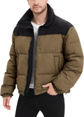 Mens Puffer Jacket Winter Coats Water Resistant Long Sleeve Zip Up Lightweight Quilted Down Jackets