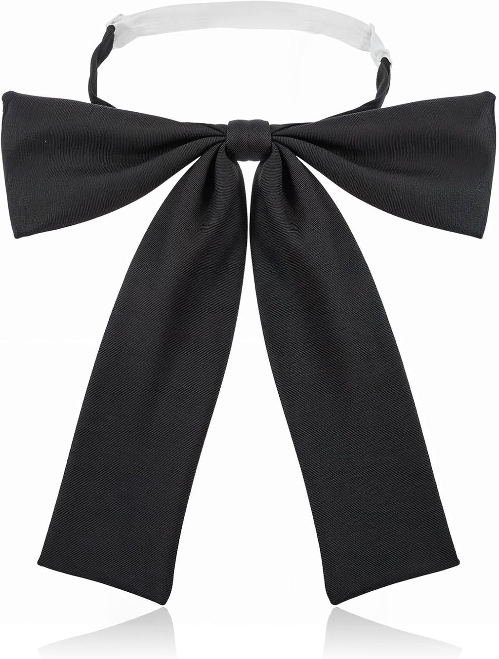 Bowtie Western Bow Ties for Men Women Black Satin Ribbon Bow Tie Pre-tied Adjustable Bowties for Uniform Shirt Party Wedding