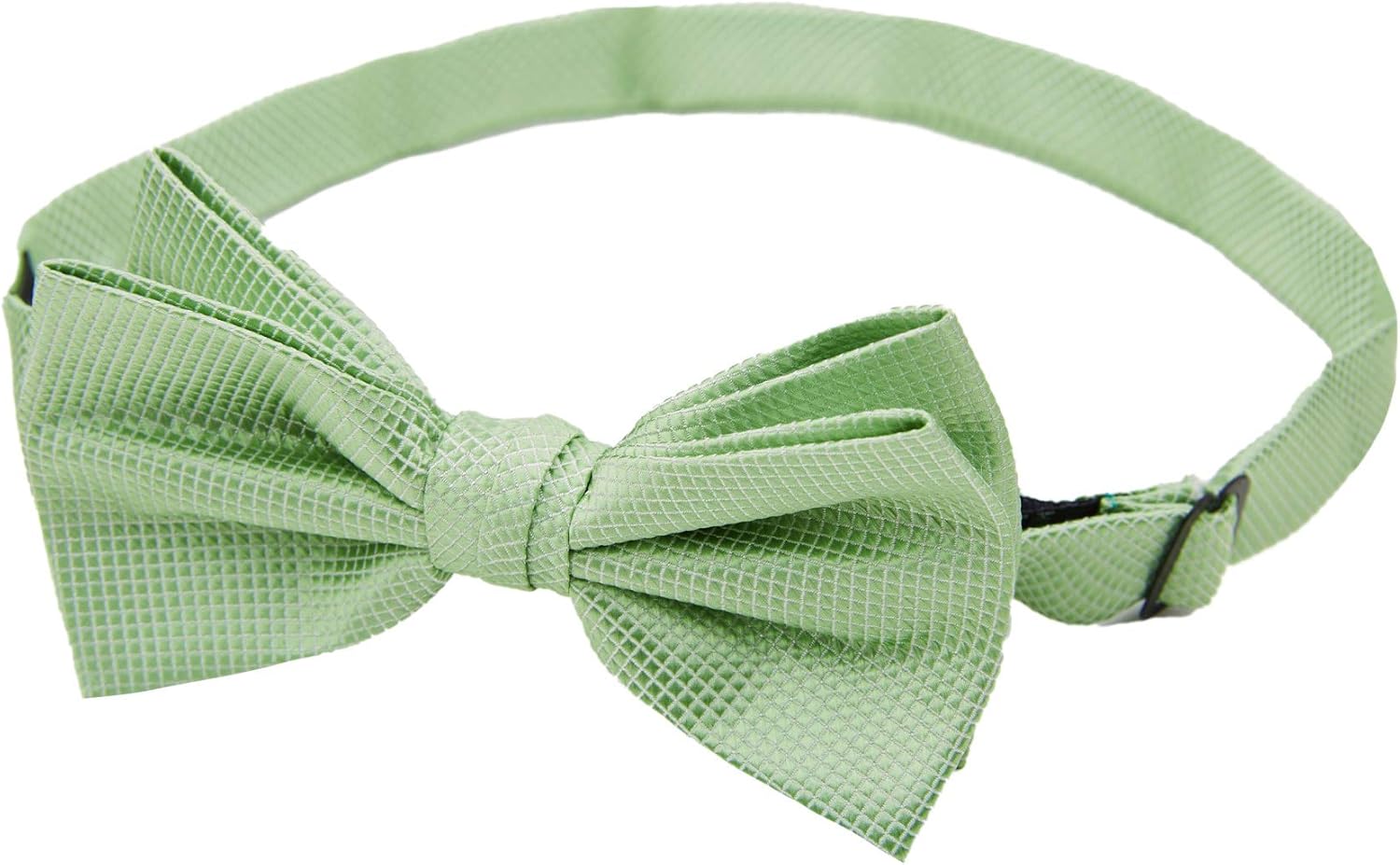 Men's Woven Subtle Mini Squares Adjustable Pre-Tied Banded Bow Tie