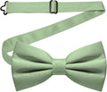 Solid Color Pre-tied Bow Tie Adjustable Bowtie for Men