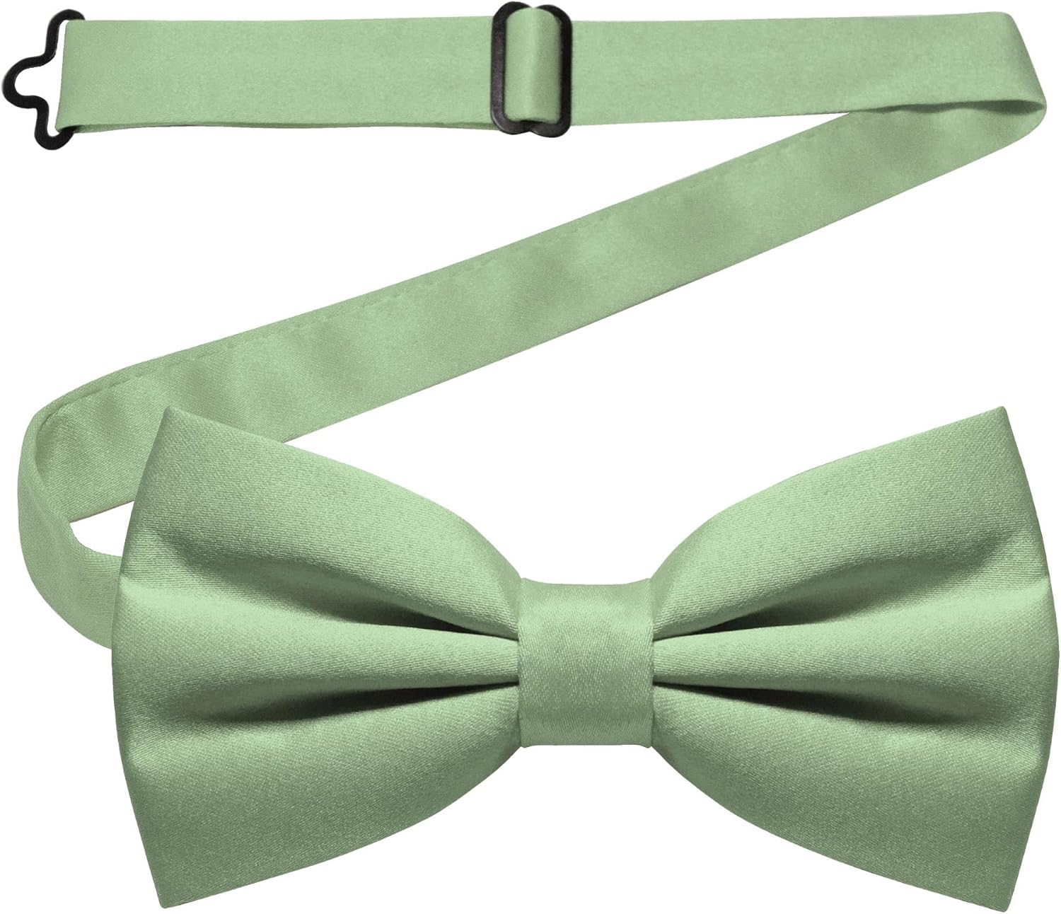 Solid Color Pre-tied Bow Tie Adjustable Bowtie for Men