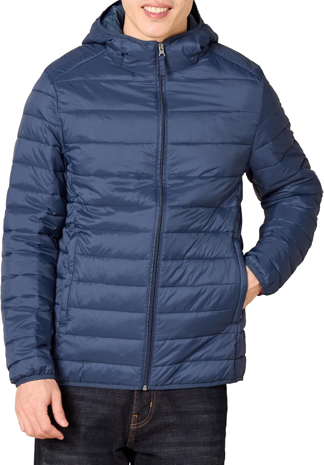 Men's Lightweight Water-Resistant Packable Hooded Puffer Jacket