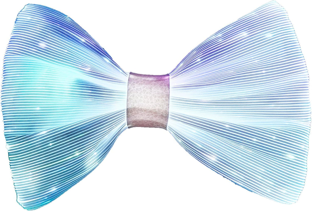 Light Up Bow Tie Wireless for Men - Flashing Fiber Optic Bowtie Glow in the Dark for Party Halloween Christmas