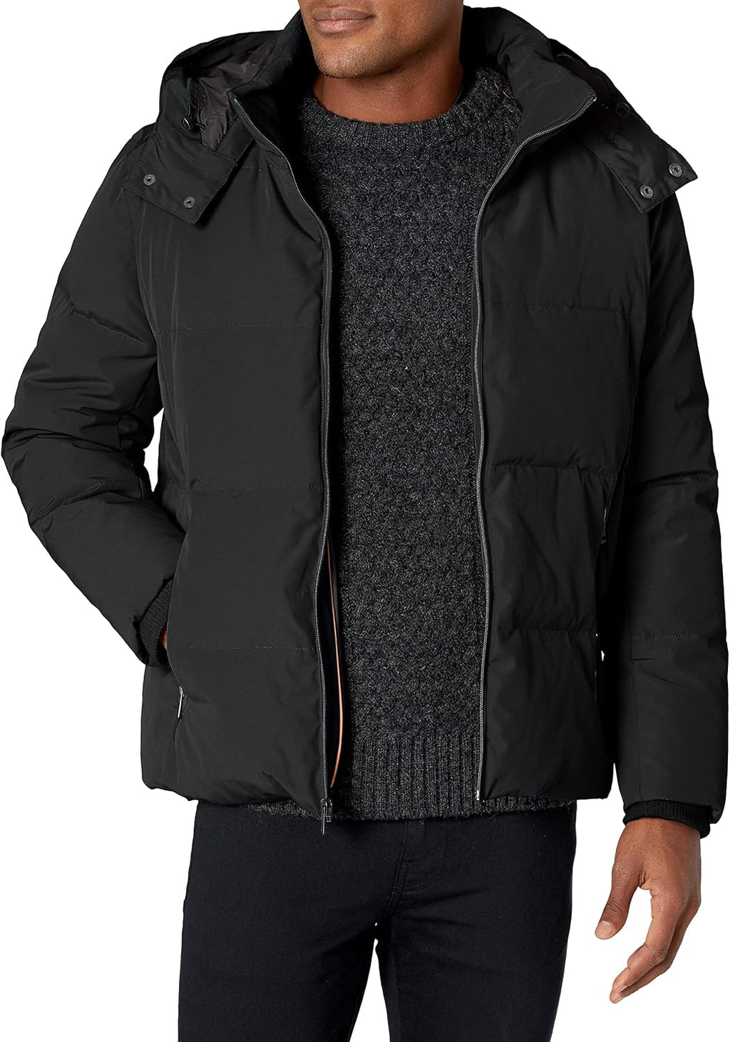mens Short Down Parka With Hooded Down Coat